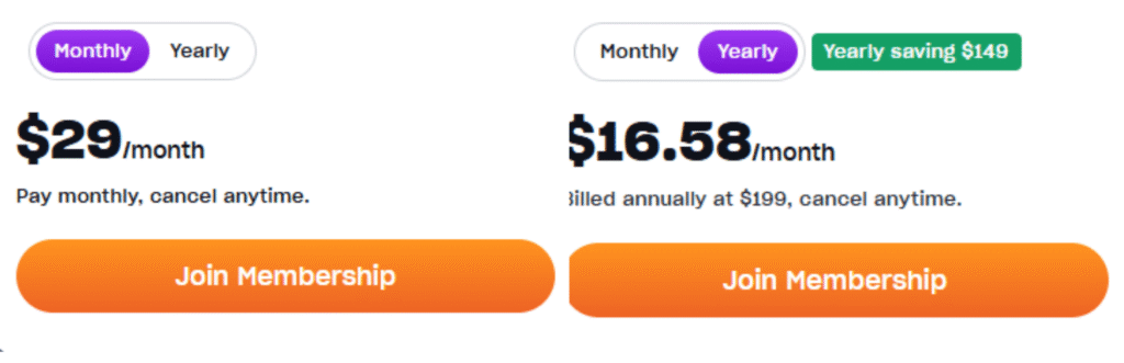 mindvalley monthly and yearly pricing